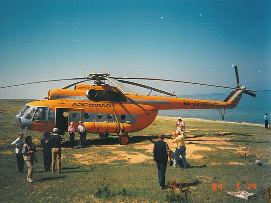 Hubrschrauber am Baikalsee