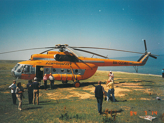 Helicopter at Lake Baikal