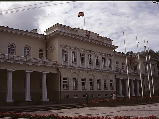 Palace with flag