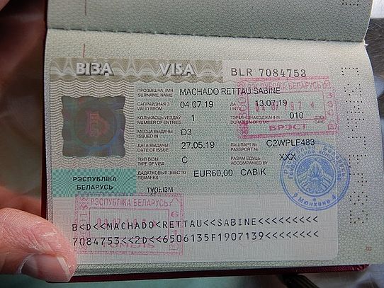 Reisepass mit Visum