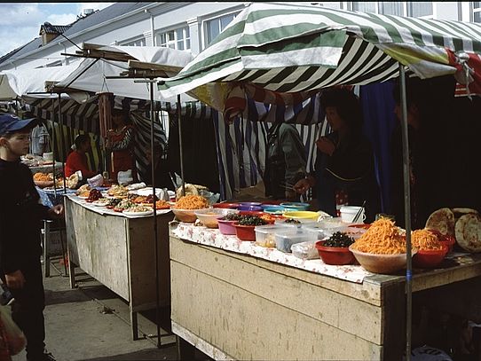 stalls with fruit