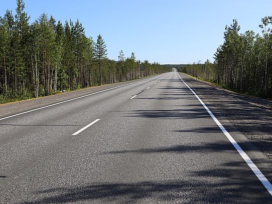 Straße ohne Verkehr