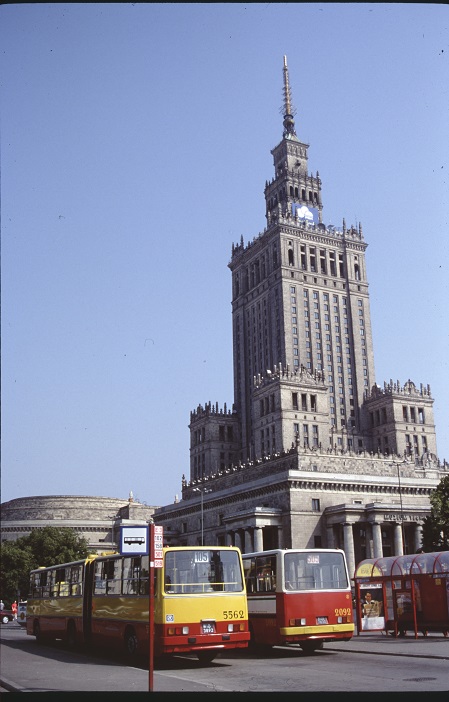 Building and Bus stops